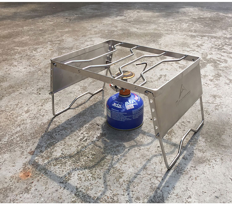 柯曼便携不锈钢防风炉架 烧烤架套锅支架 烤盘支架 ms-1018