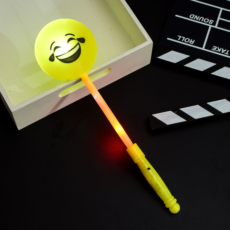 厂家直销表情闪光棒|笑脸魔仙棒|晚会演出助威道具|发光玩具热卖