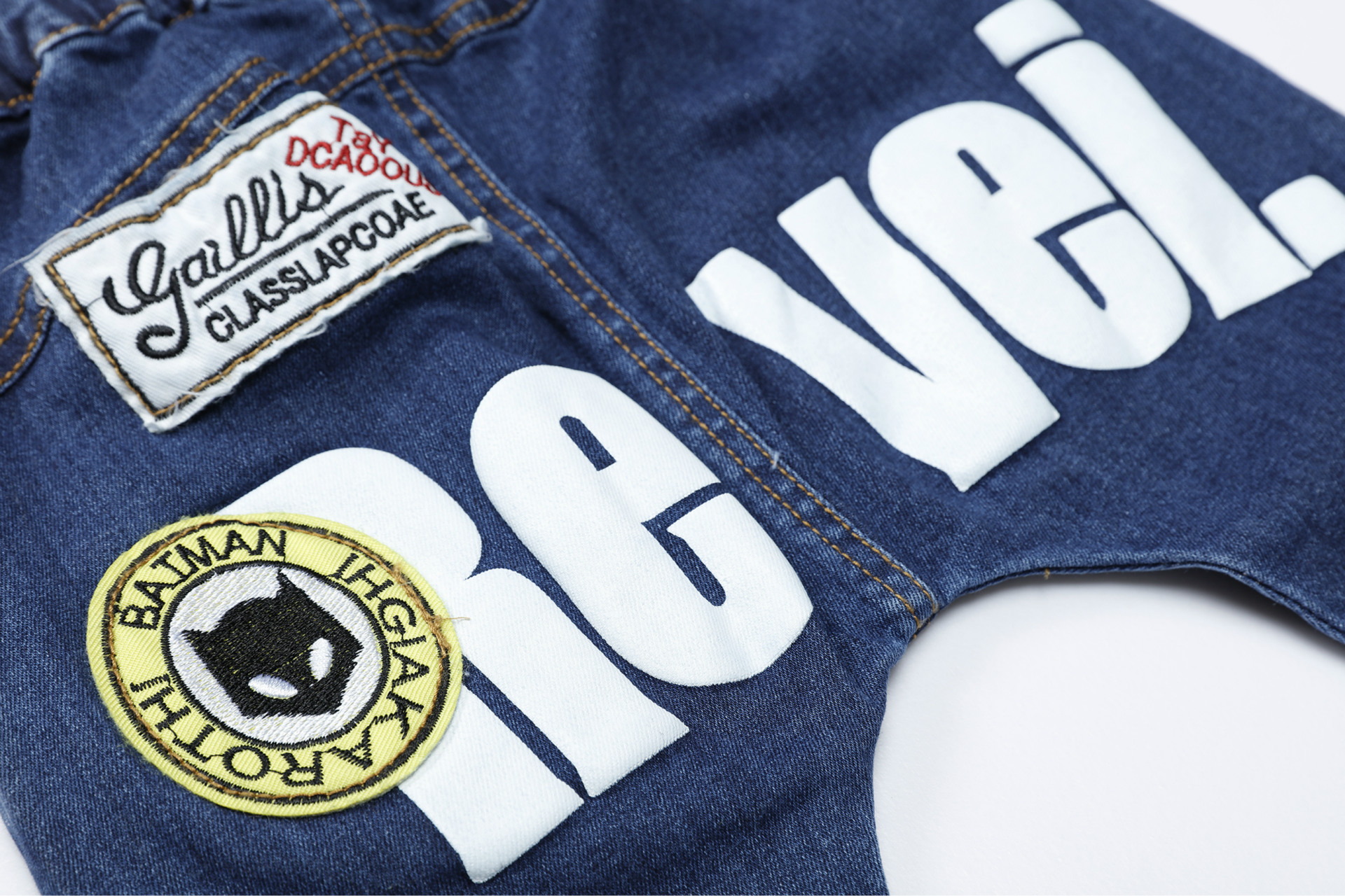 儿童牛仔裤秋季新款童装2017韩版男女童长裤潮款字母中小童裤子