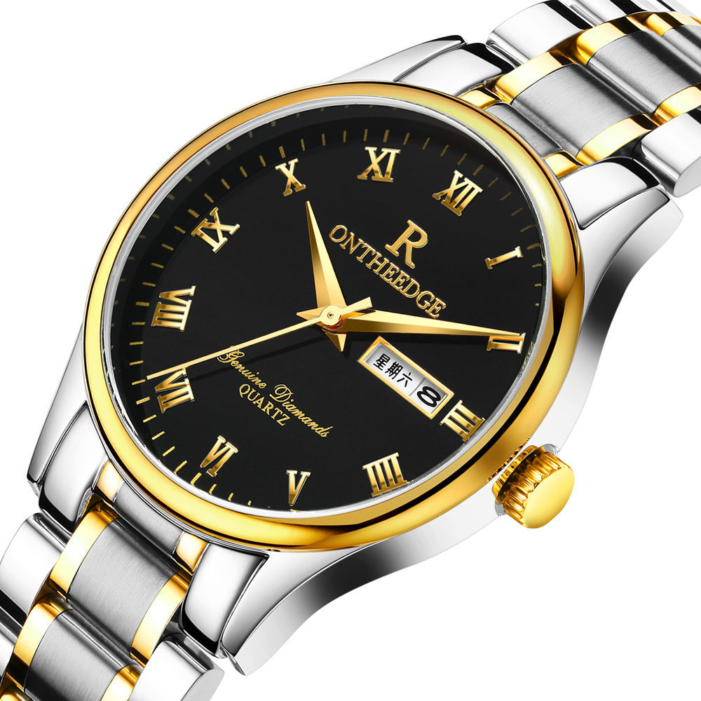 ontheedge瑞之缘rzy010石英防水男士商务手表女精钢带腕表