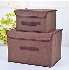 Home Fabric Foldable Storage Box Folding Storage Box Two-Piece Multi-Purpose Dustproof Storage Box Factory Wholesale