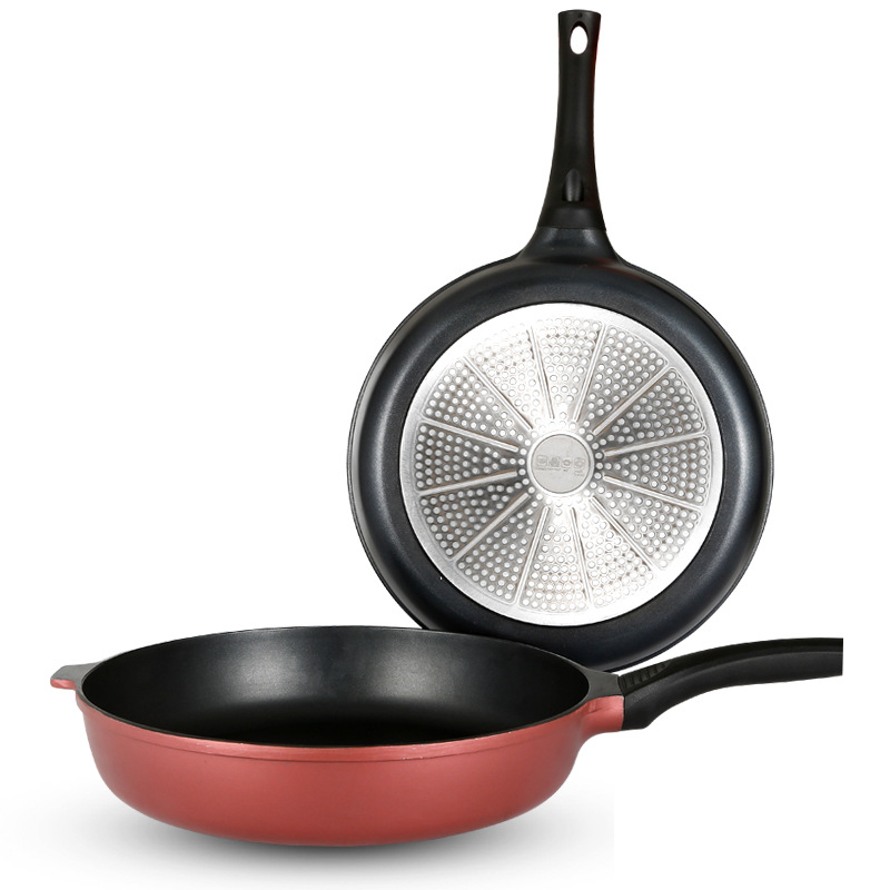 铝合金平底锅单柄煎锅不粘复底平底锅无油烟不粘煎盘厂家直销