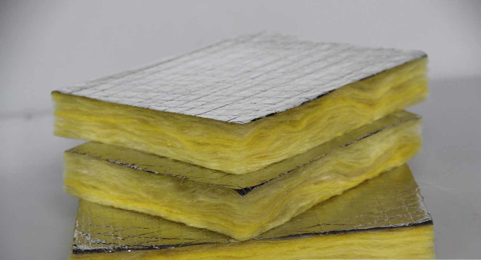 半硬质玻璃棉板 铝箔玻璃丝布保温板 玻璃丝布玻璃棉板