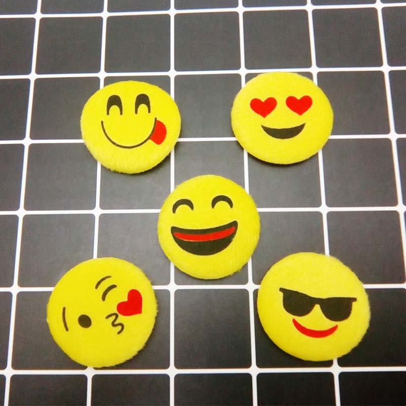 手工diy材料配件厚度5.6mm不织布4.5cm经典表情笑脸款海绵圆片