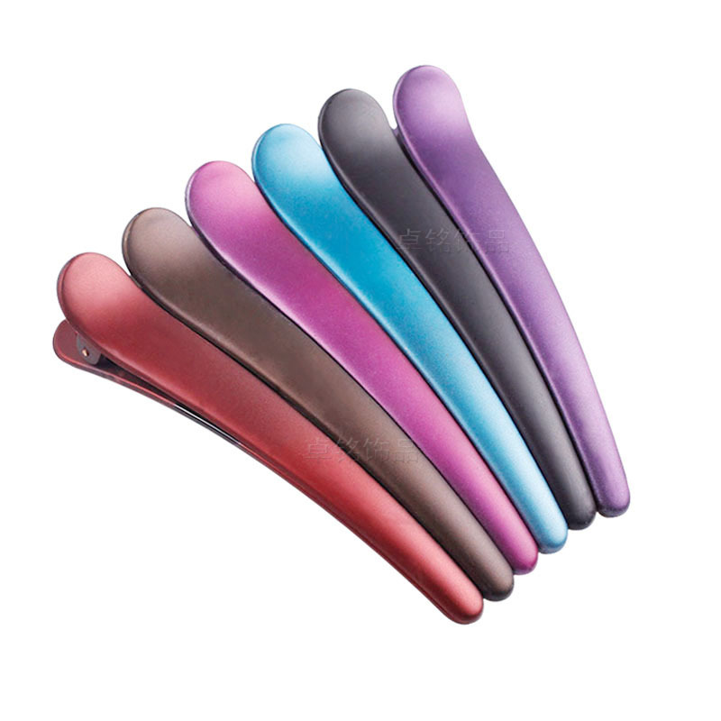 Fine Packaging Yiwu Korean Hair Accessories Candy Color Duckbill Clip Hair Clip Hairpin Frosted Crocodile Clip 2 Yuan Store Supply