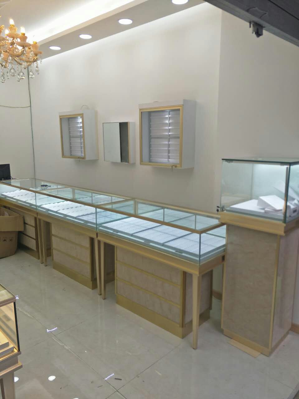 高档饰品珠宝柜台银饰不锈钢电镀博物馆柜台厂家定做直销批发