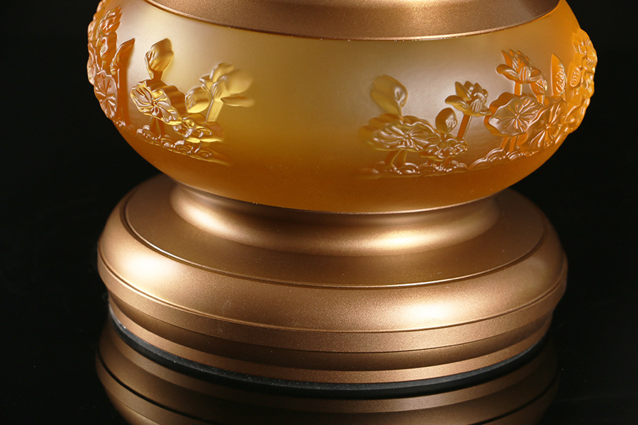 【佛堂用具】 古法琉璃摆件 香炉 薰香炉 琉璃香炉