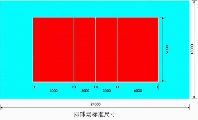 气排球场地大小图片