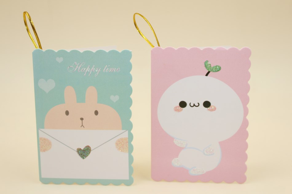 热销韩国 创意卡通贺卡批发 可爱儿童祝福生日卡片 带金线留言卡