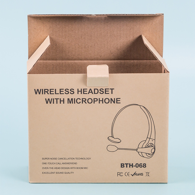 头戴式蓝牙耳机包装盒插卡mp3盒亚马逊牛皮纸无线耳机通用包装