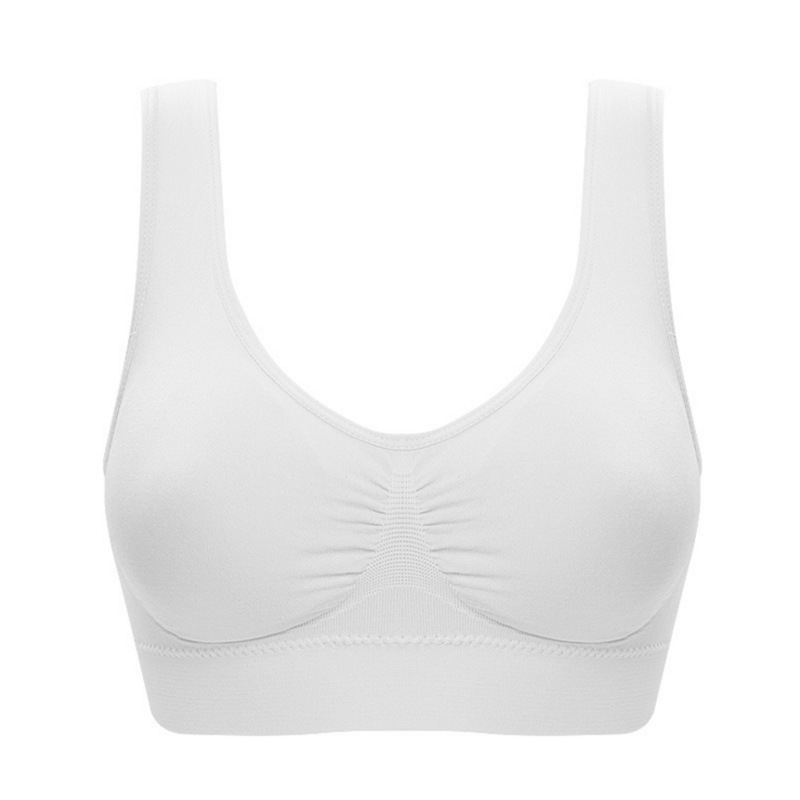 in Stock and Ready to Ship Foreign Trade Cross-Border Double-Layer Girl Seamless Sports Bra plus Size Vest Yoga Adjustable Underwear