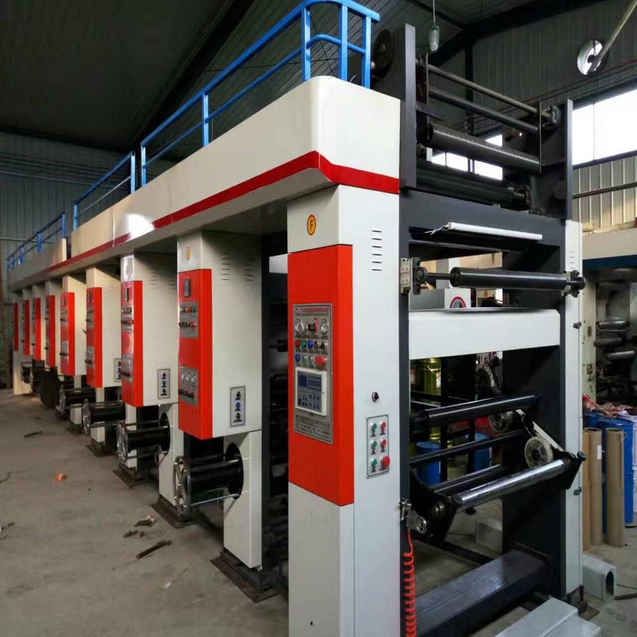 7色凹版印刷机高速电脑套色无轴装版底盘无连接温州华印