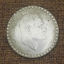 印度银币男子头像做旧白铜银币外国银元可吹响直径38MM