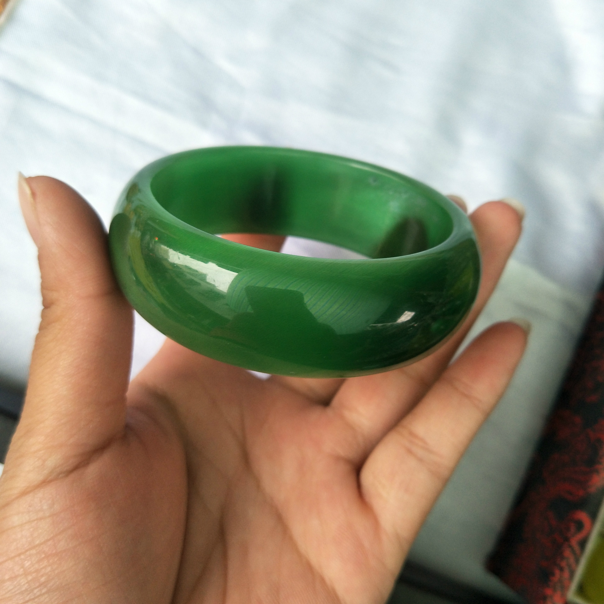 厂家直销 绿猫眼石贵妃手镯 女款玉坠 玉石批发