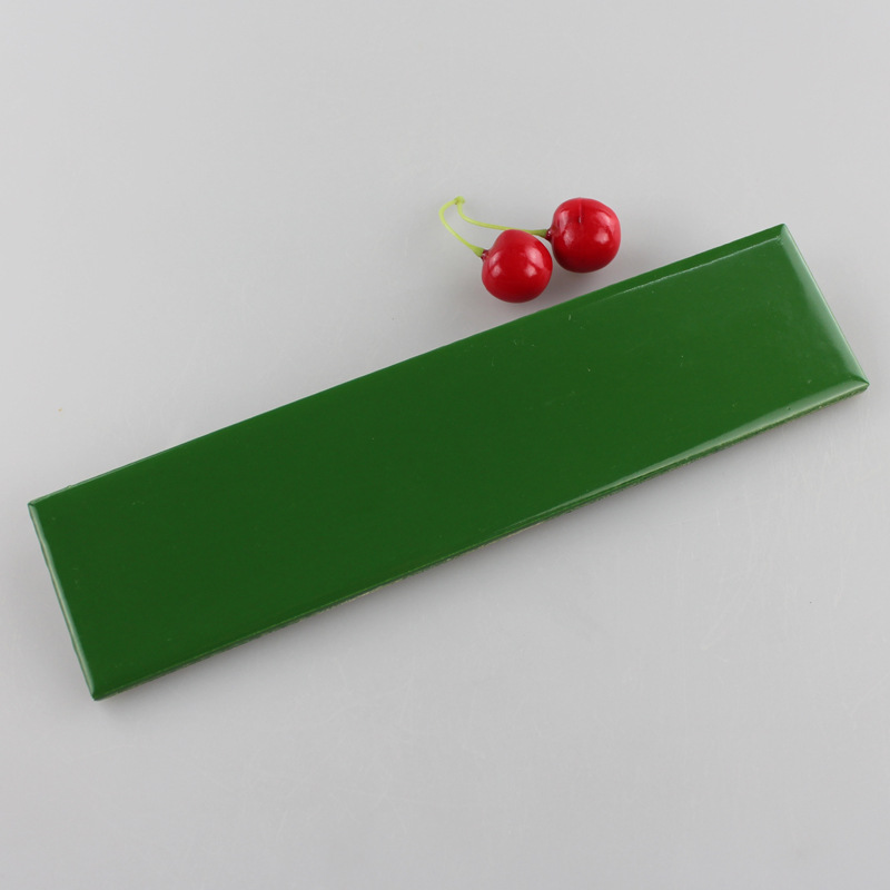 60x240深绿色外墙砖 写字楼 餐厅 学校墙面拼图案深草绿色瓷砖