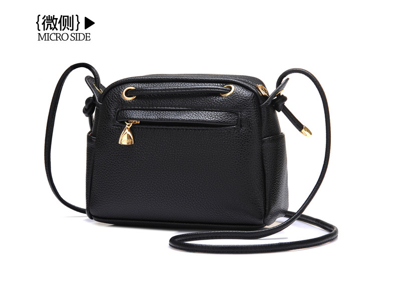 北包包日韩版迷你斜跨小包包2017春夏新款休闲抽绳简约单肩包潮