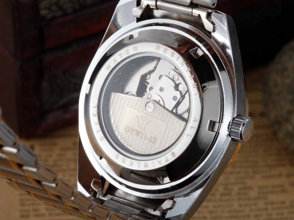 ouyawei欧亚威1113手手表男士陀飞轮星辰透底水全自动机械手表