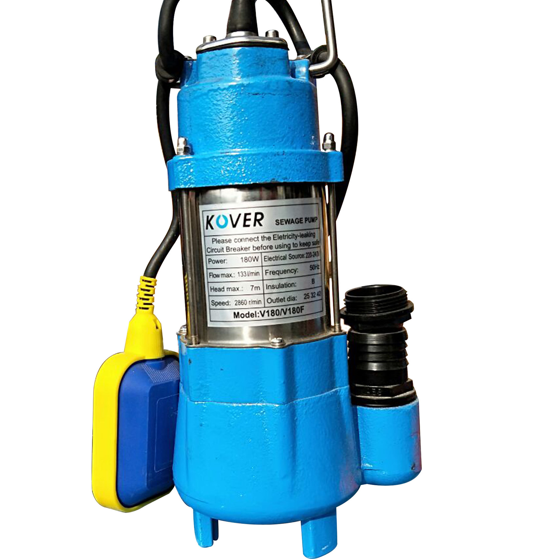 科沃尔潜水泵v180f家用抽水灌溉220v池塘不锈钢污废水潜水泵