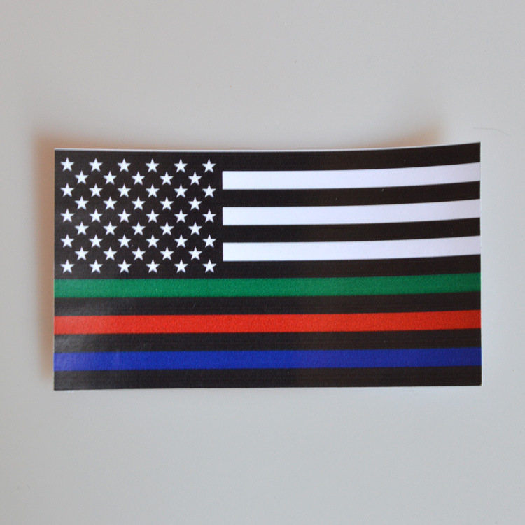 5 cm 汽车贴 蓝条美国车贴 蓝黑美国车贴 美国国旗车贴
