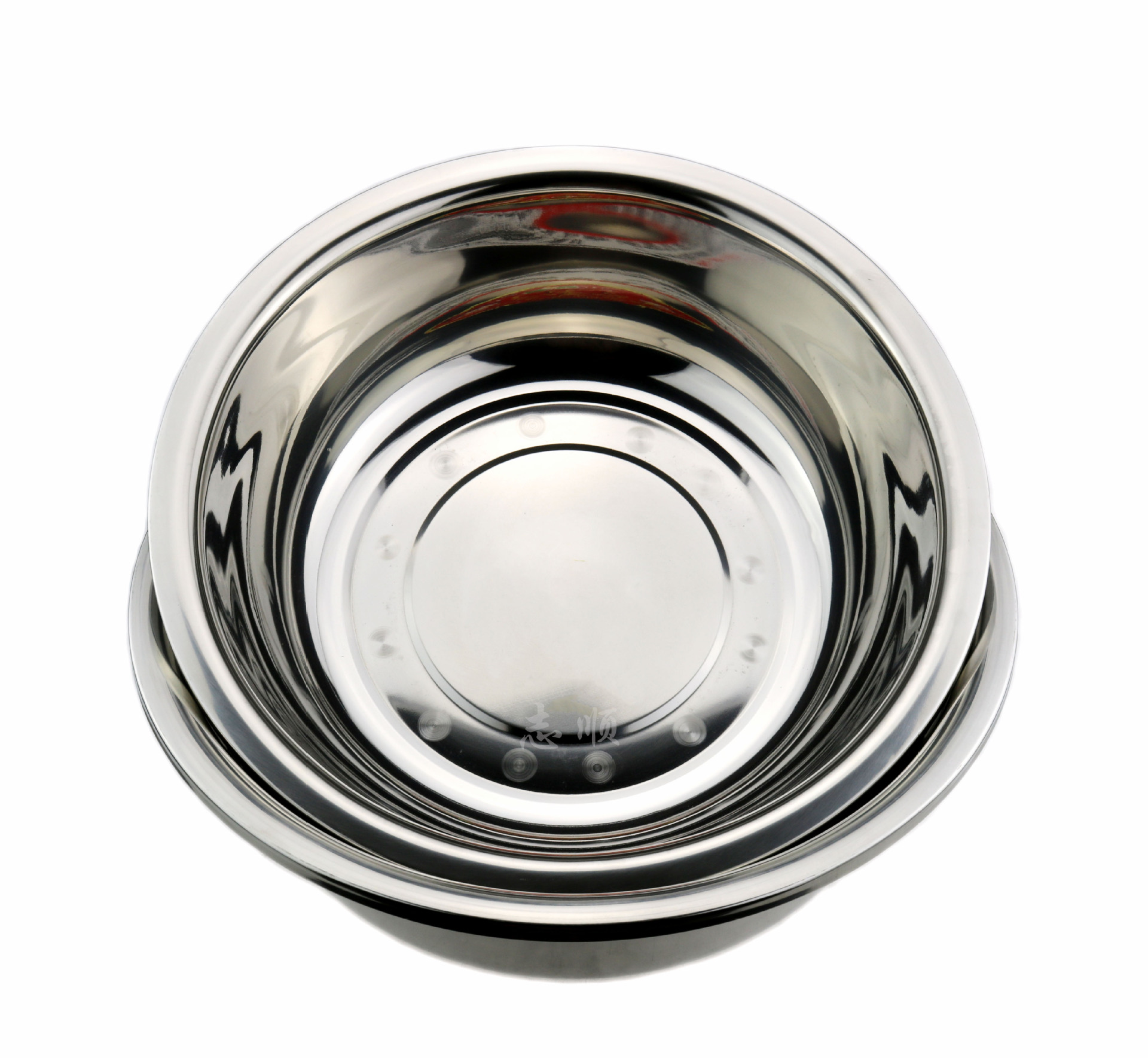 能兴 不锈钢无磁特厚加深大反边斗盆 酒店家用洗米洗菜多用面盆