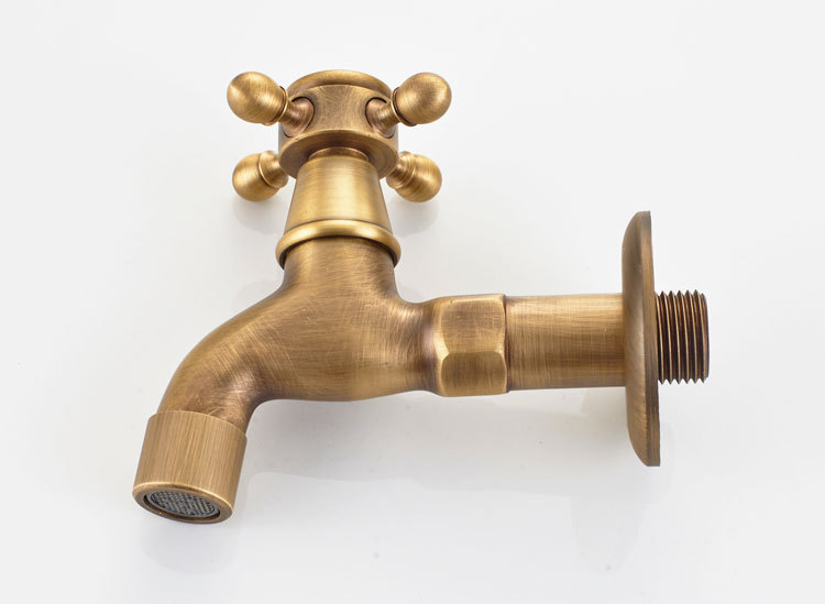 水暖五金批发厂家黄铜材质古铜色拖把池小龙头水嘴当冷入墙式龙头