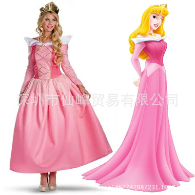 2017 万圣节新款格林童话睡美人爱洛公主裙演出服cosplay服装代发