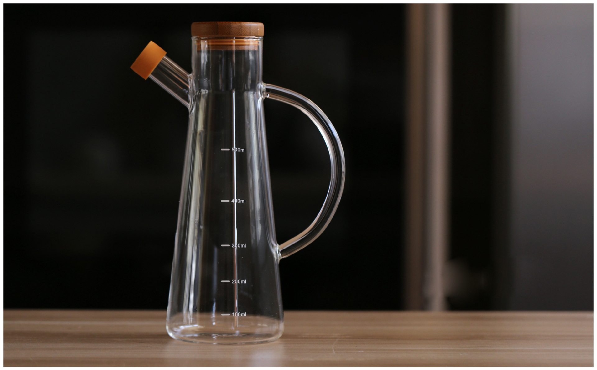 供应防漏 玻璃油壶 刻度控油健康油壶 酱油麻油醋瓶厨房用品油瓶