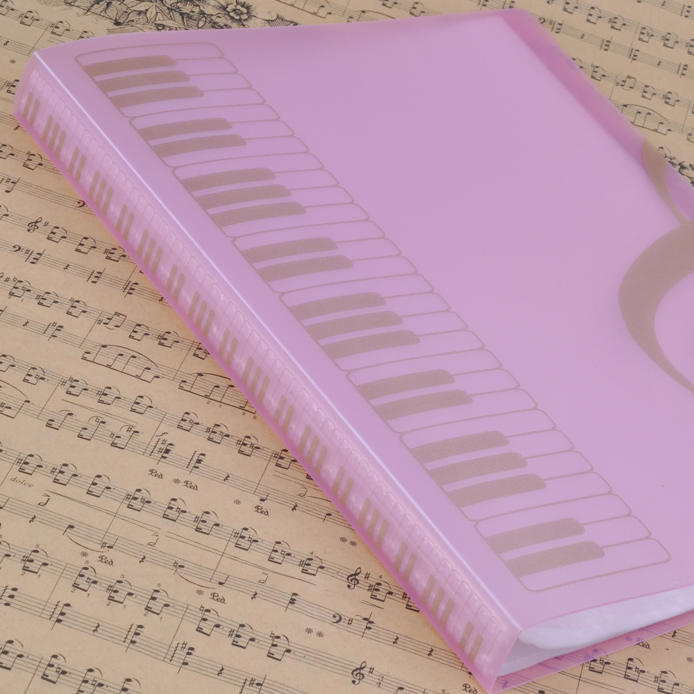 跨境热销音乐系文件夹 音符乐谱夹 a4插页办公资料夹试卷夹批发
