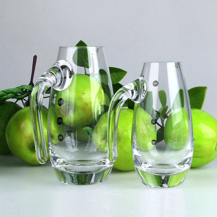 厂价热销人工吹制水晶料白酒分酒器无铅玻璃小扎壶高档公杯酒壶