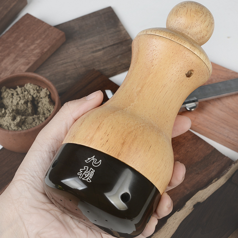 砭石艾灸罐温灸按摩仪器艾灸炙盒砭灸养生经络太极球能量扶通阳罐