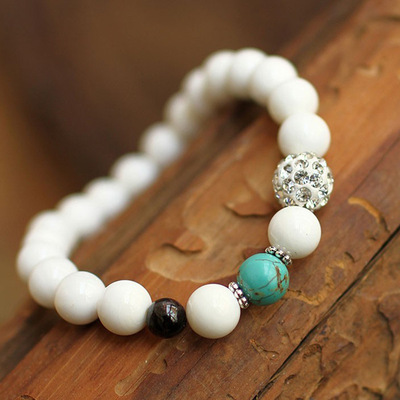 正品白贝壳单圈手链民族风珍珠贝手串男女款地摊热卖厂家批发