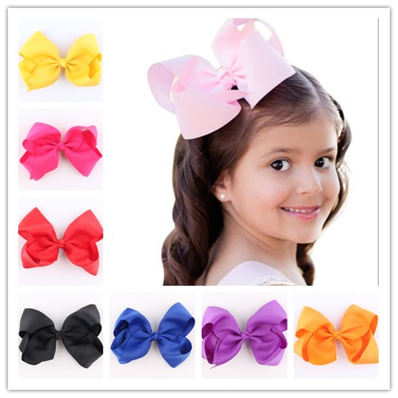 欧美大号15cm泡泡螺纹蝴蝶结发夹外贸新款diy儿童蝴蝶结发饰发夹