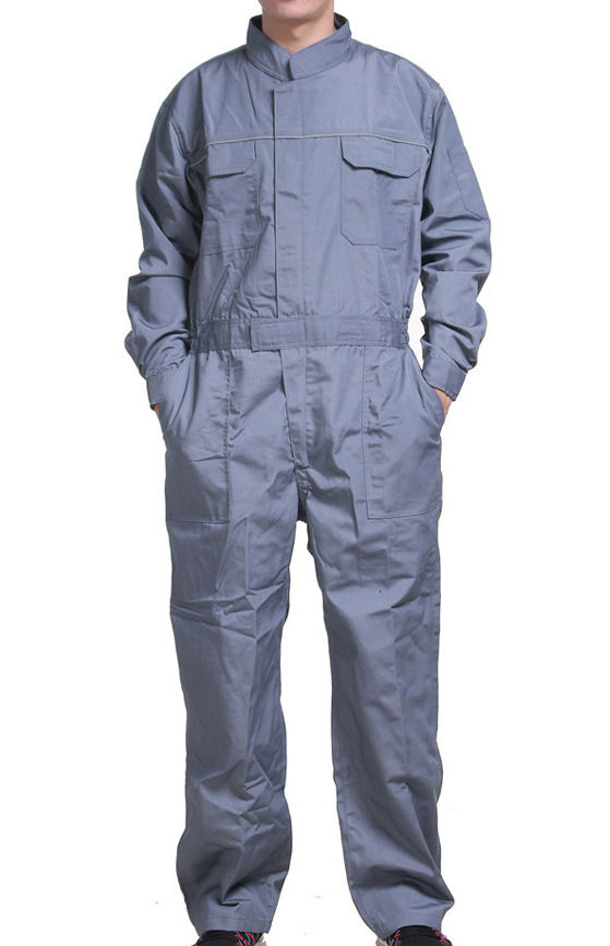 钲兴厂家春季男士纯棉工装劳保连体工作服套装定做连身连衣工装服