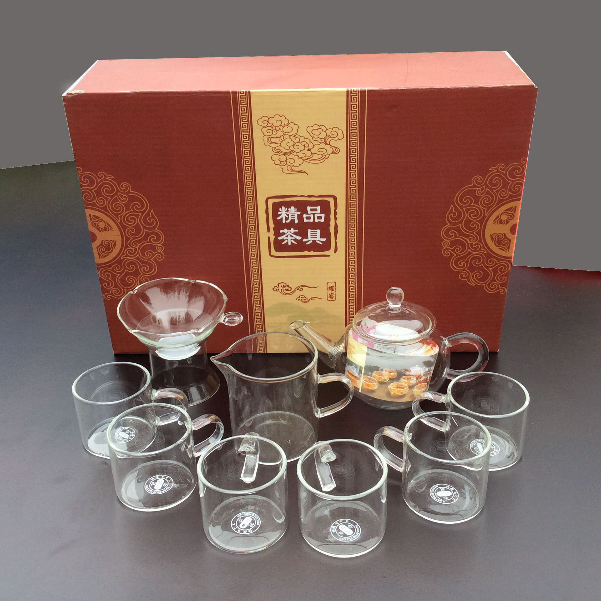 耐热玻璃茶具套装批发茶壶功夫礼品礼盒定制logo高硼明火加热