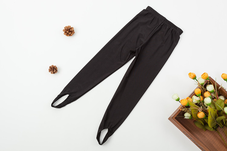 氨纶儿童舞蹈服练功裤 男女童芭蕾舞踩脚裤 打底健美裤黑白色现货