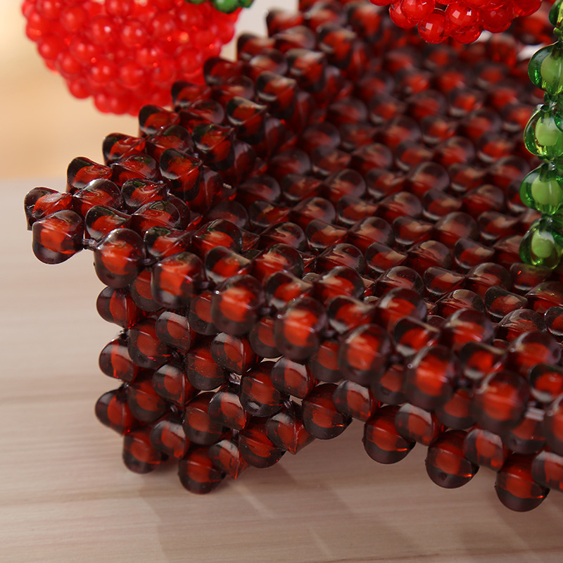 手工diy串珠心形四格果盘材料包成品视频电子