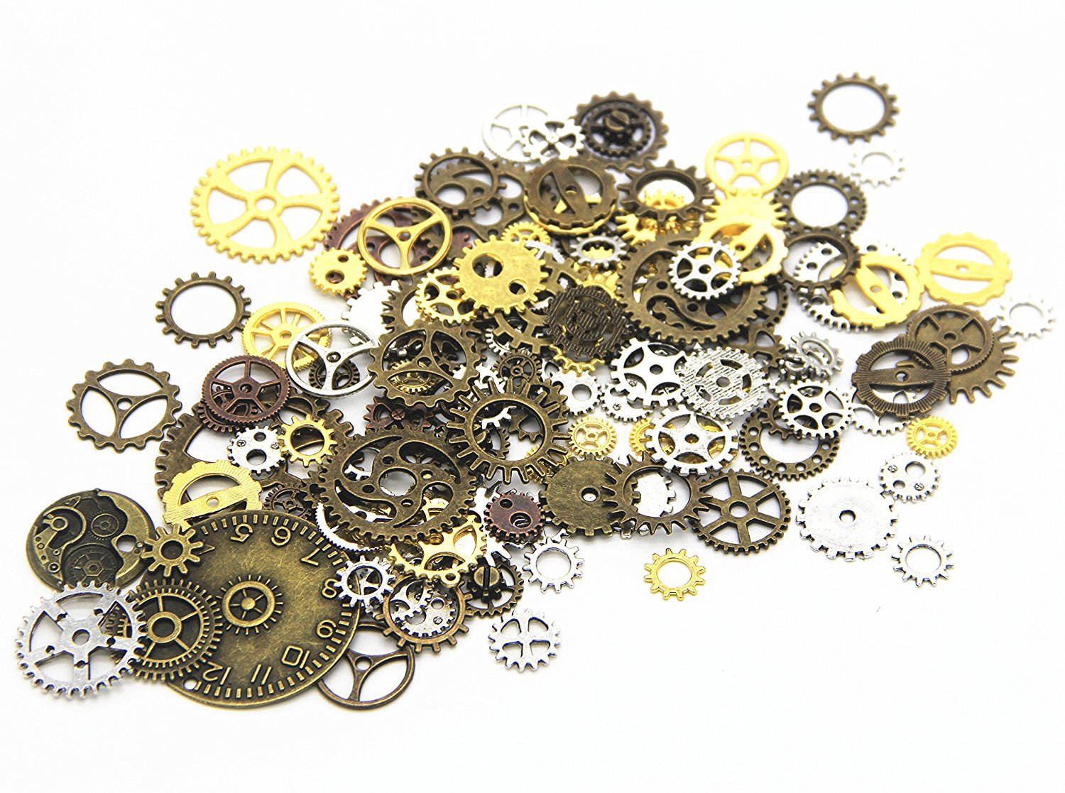 现货合金朋克机械齿轮混款 齿轮diy配件100g/包