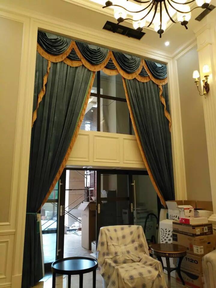 尚典厂家直销定制电动升降窗帘复式高窗升降会标广州上门安装代发