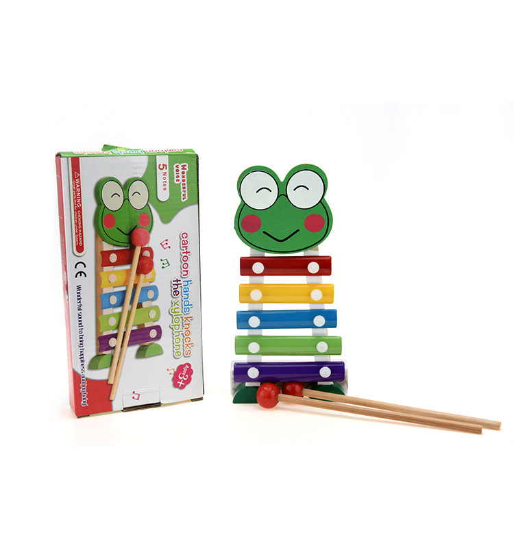 厂家直销木制五音手敲琴儿童益智玩具
