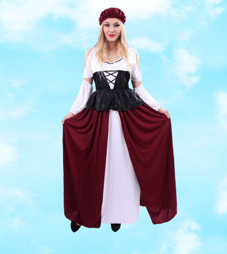 万圣节服装白袍演出表演服饰cosplay阿拉伯中东长袍鬼节派对装扮