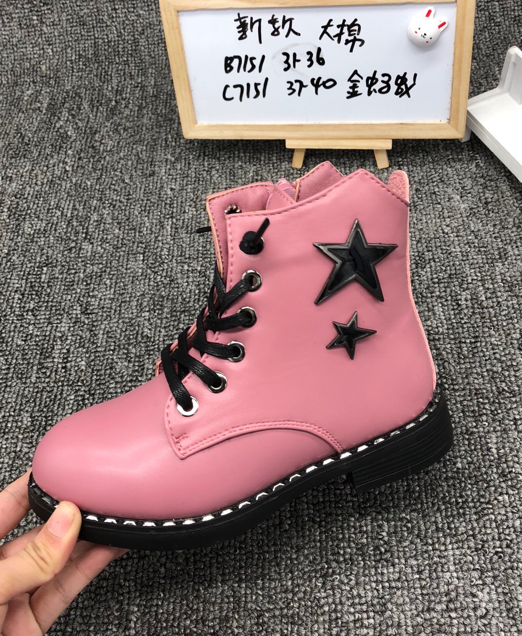 17冬新款儿童棉鞋 金蚂蚁童鞋爆款女童大棉靴加绒大码女童鞋