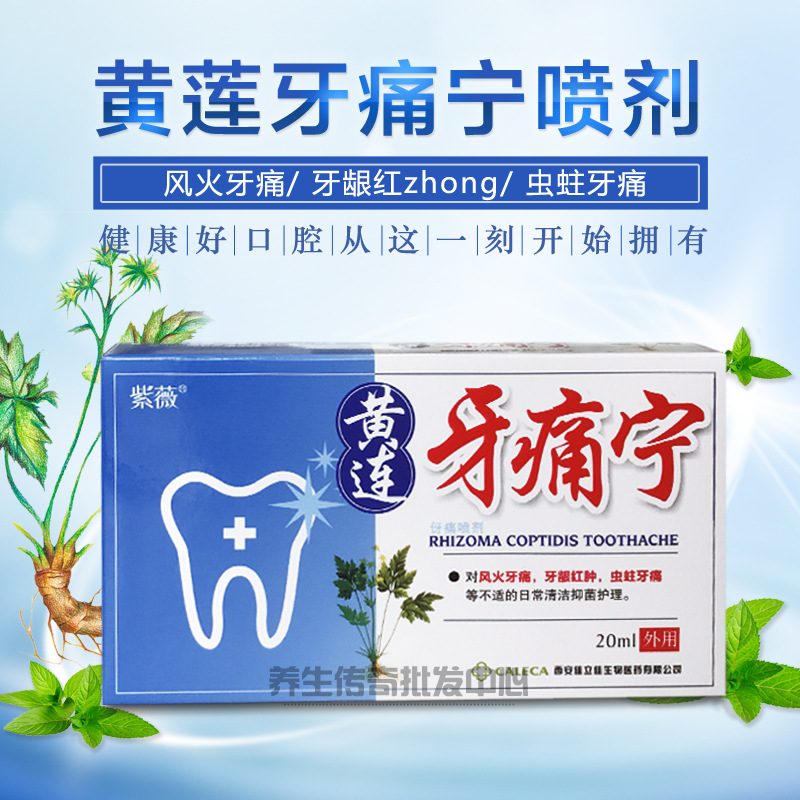 紫薇黄连牙痛宁20ml牙龈红肿风火牙痛虫蛀牙根炎