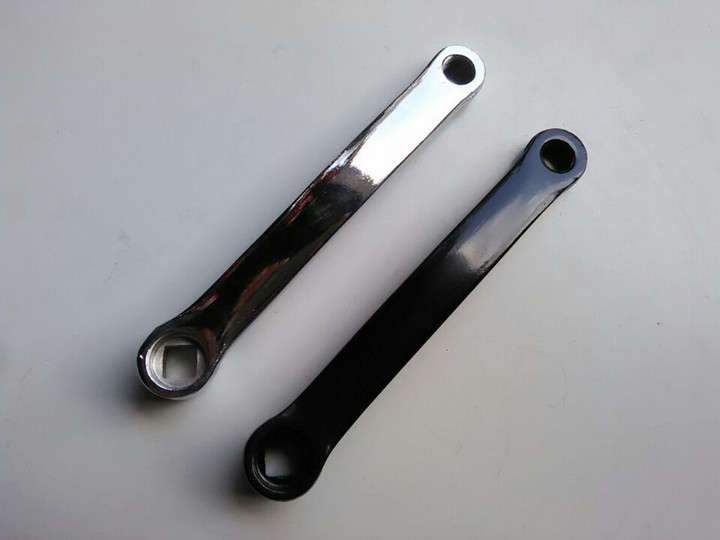 自行车曲柄 牙盘曲柄 165曲柄 左拐 自行车配件 全铁 折叠车曲柄