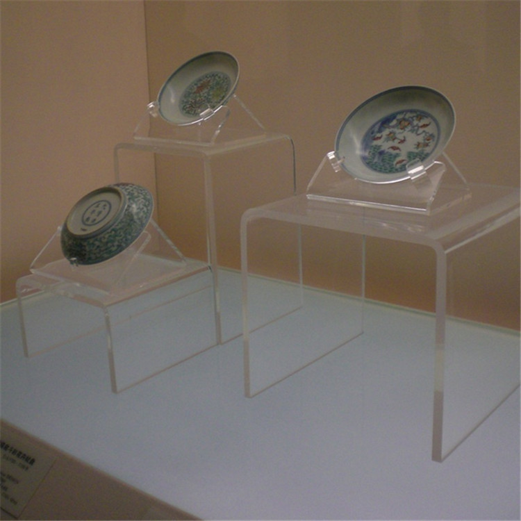 博物馆瓷器玉器展架 u形展示架 亚克力托架加厚 飞剑定制
