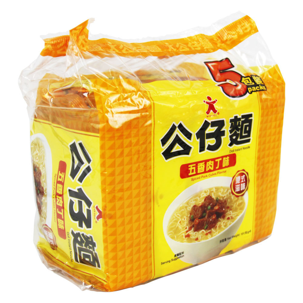 香港进口 五香肉丁味公仔面 101*5*6