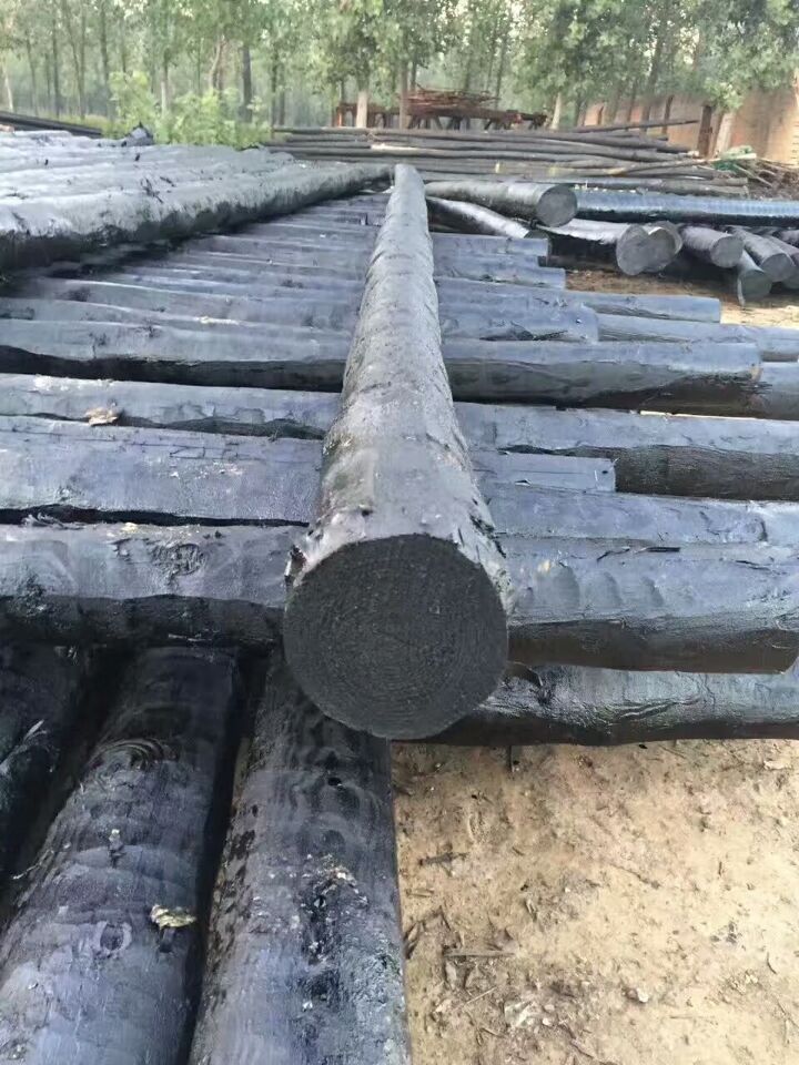 木电杆油木杆木质电线杆油炸木杆通讯架线杆通讯油木杆