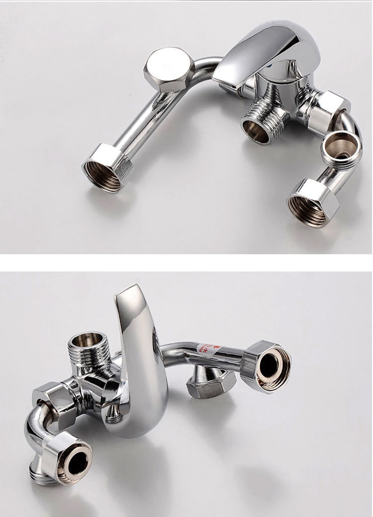 全铜电热水器u型混水阀 明装冷热混合阀 卫生间淋浴龙头调温阀