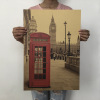 gules Telephone booth Scenery poster Retro Reminiscence Kraft paper poster dormitory Room bar wall decorate Hanging picture gules Telephone booth Scenery poster Retro Reminiscence Kraft paper poster dormitory Room bar wall decorate Hanging picture