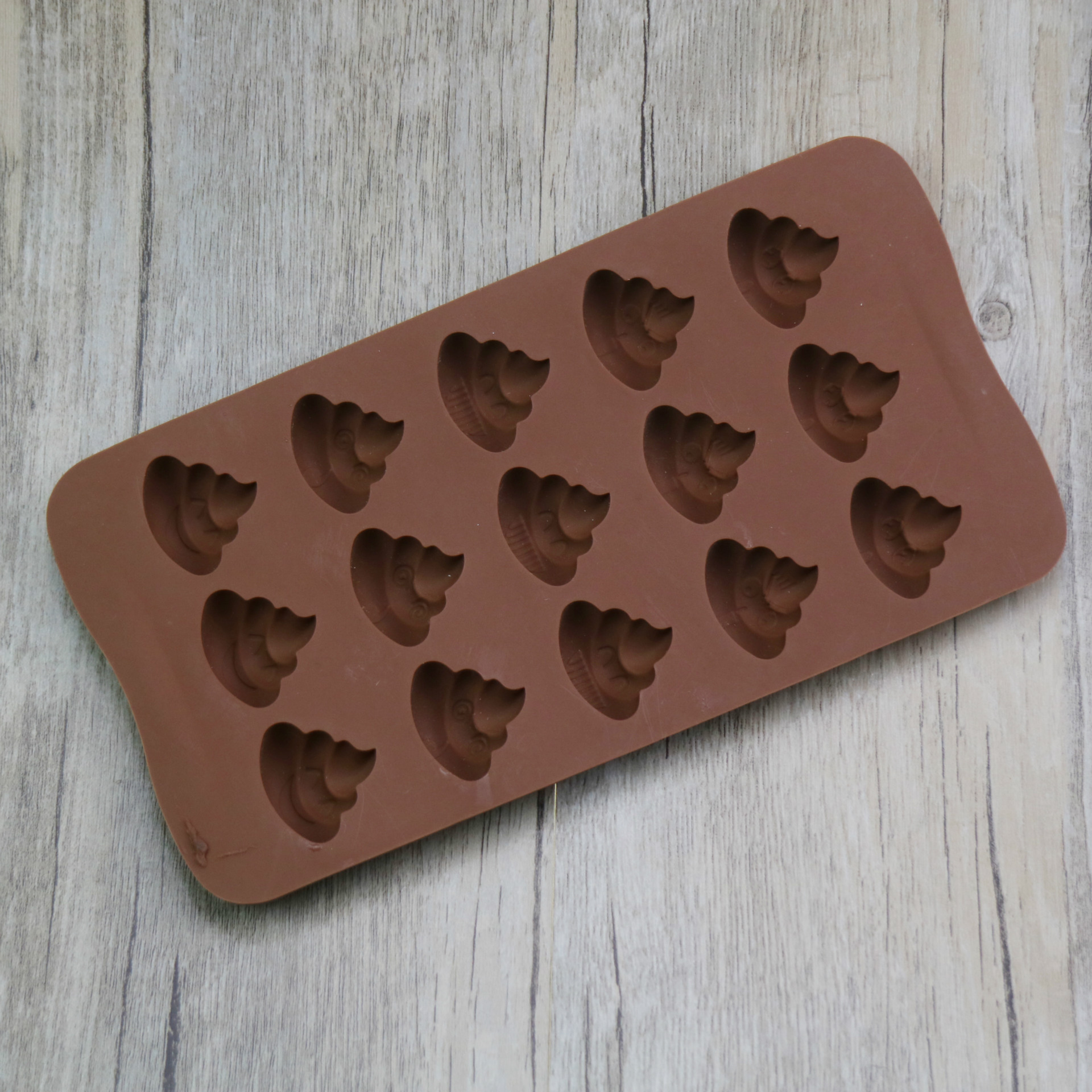 硅胶15连大便巧克力模 搞怪便便冰模 diy烘培工具