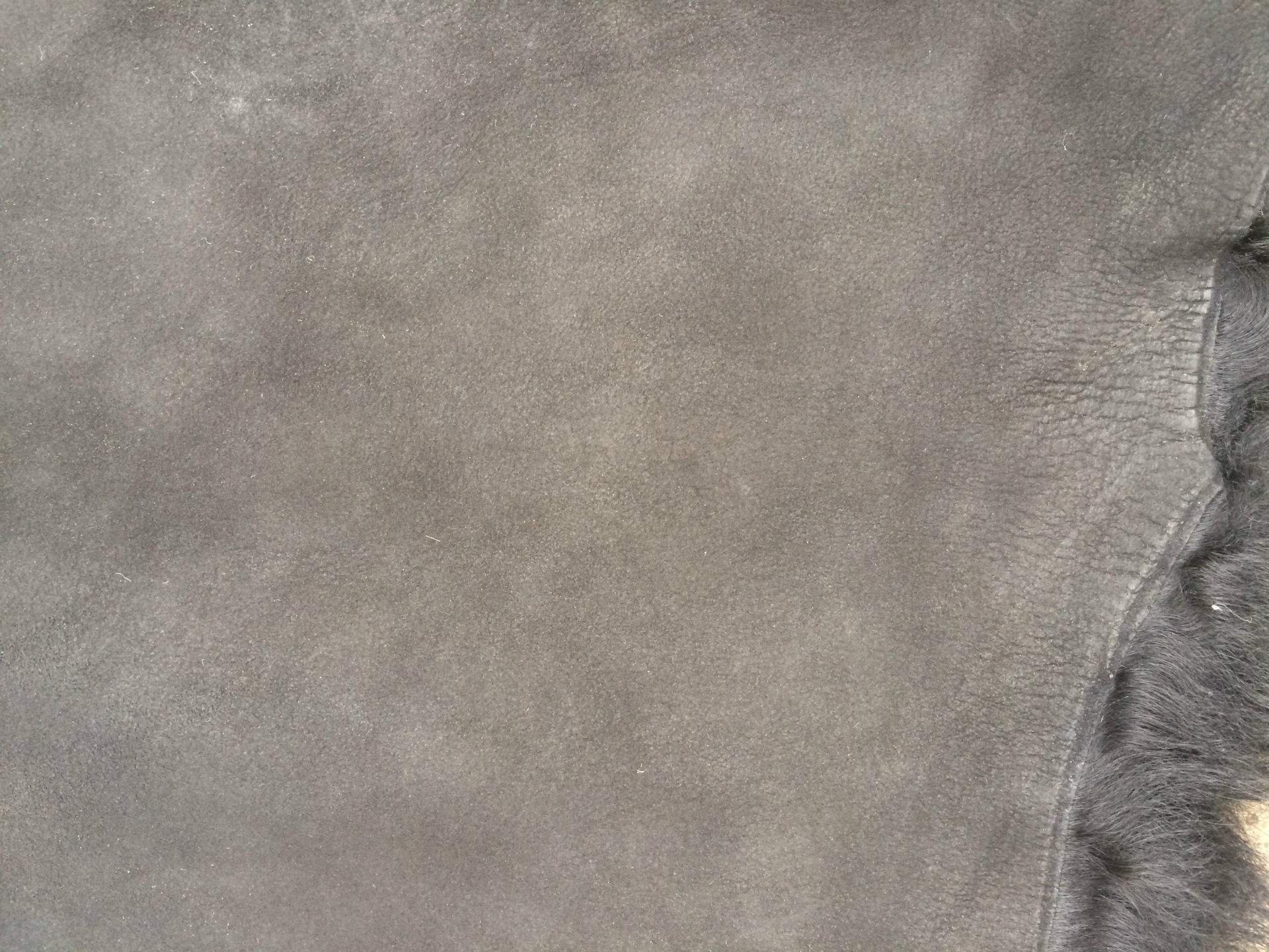 托斯卡纳皮毛一体 黑色真羊皮毛 手工皮料 真皮毛原料